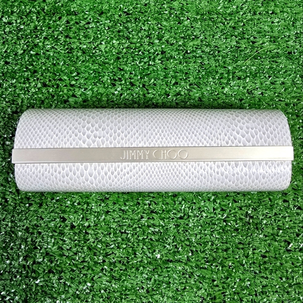 JIMMY CHOO | IVORY SNAKESKIN PATTERN EYEGLASSES HARDCASE